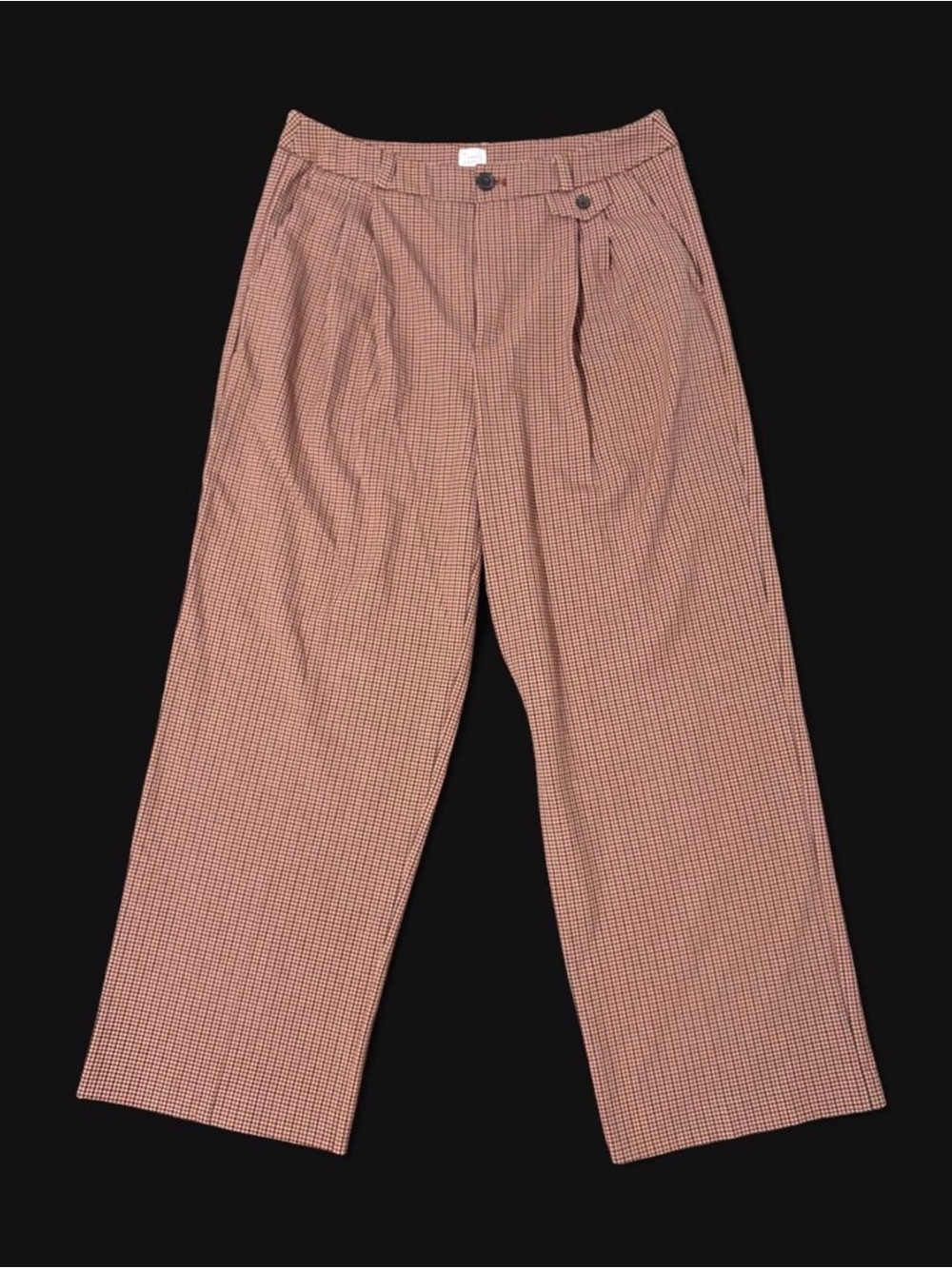 a new day Men's Rust Micro-Check Pleated Trousers